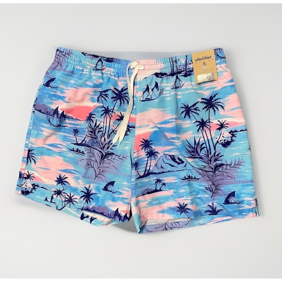chubbies Other - Chubbies Swim‎ Trunks 5.5" Men's 2XL Ticket To Tides Beach Palm Boats Mesh Lined